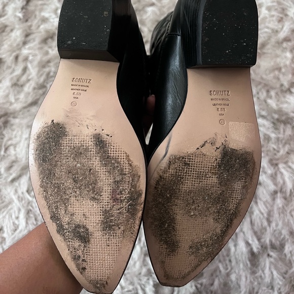 Schutz Black Cowboy Boots. Worn 3 times. - Picture 4 of 4